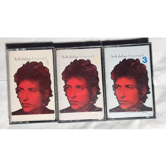 Bob Dylan Biography Cassette Set of 3 Tested (Columbia, 1973-1985) Pre-owned - Picture 1 of 7